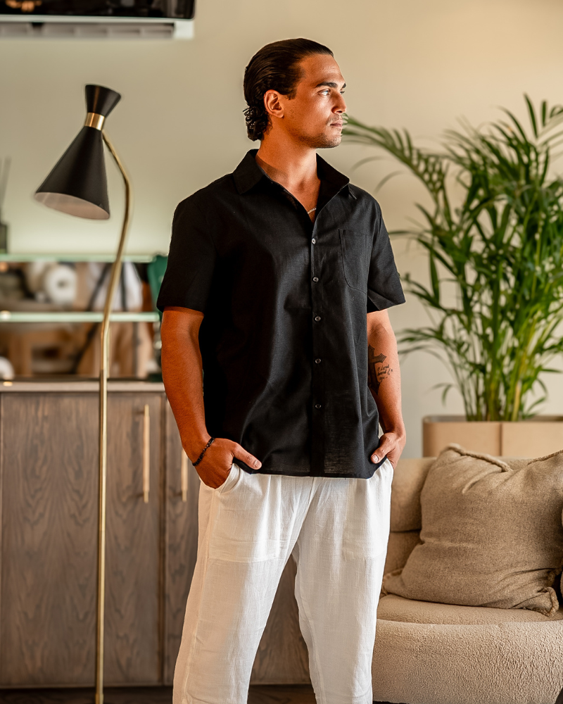Cape Town - Camisa de Lino (Manga Corta)