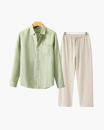 Conjunto de Lino Old Money (Manga Larga)