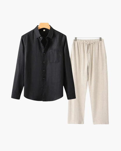 Conjunto de Lino Old Money (Manga Larga)
