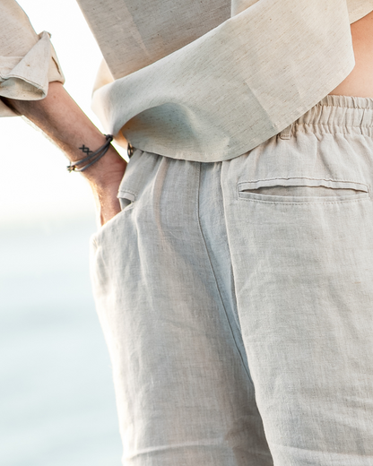 Casablanca - Pantalones Cortos de Lino Premium