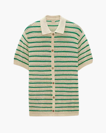 Marbella - Camisa de Botones Tejida