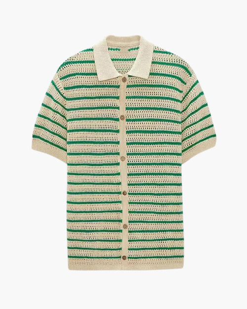 Marbella - Camisa de Botones Tejida